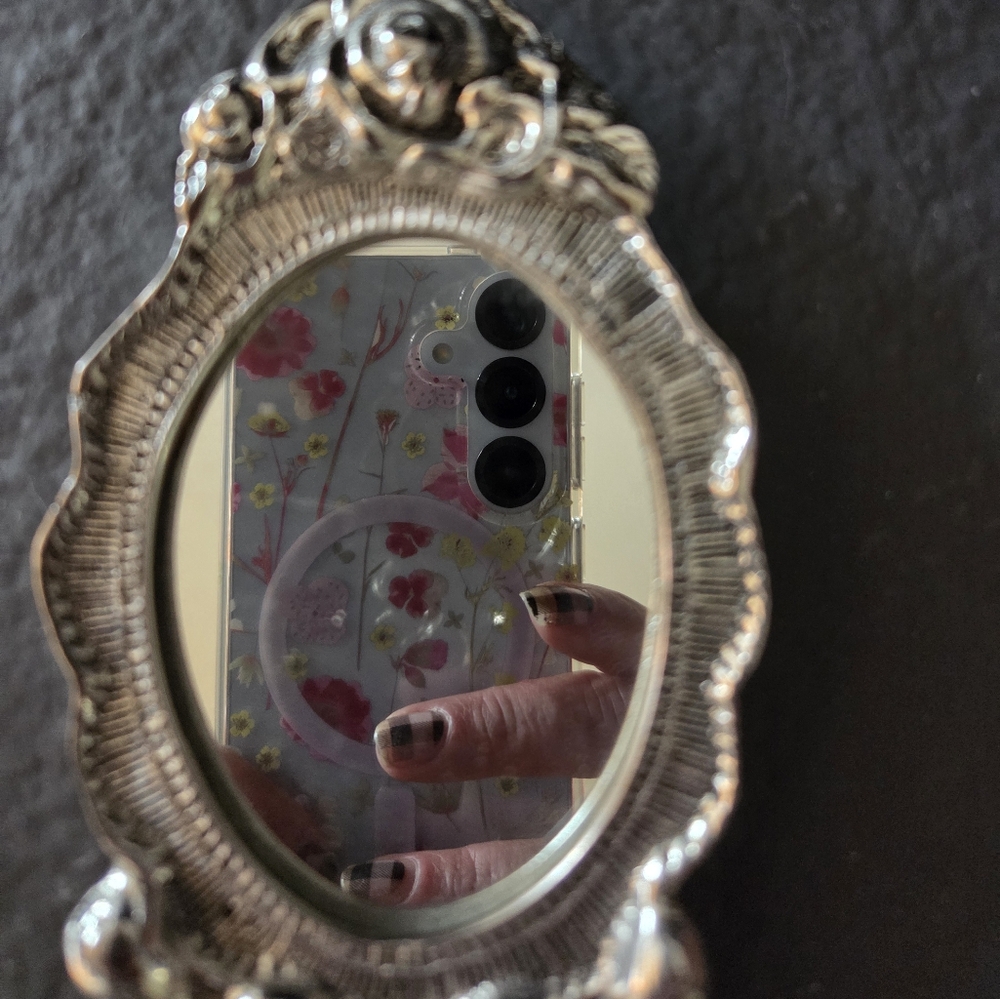 Silver Handheld Mirror - Picture 3 of 7